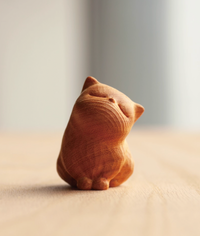 cute desk decor - wooden cat - wood carved - fidget sensory toys - cat statues - male office decor - wood curving sculpture - wooden carvings |Dora Findery
