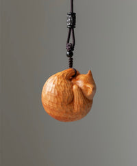 Wooden Necklace - Mr. Yuanye - Gift For Cat Lovers -Men's Jewelry for Men - fidget toys| Dora Findery