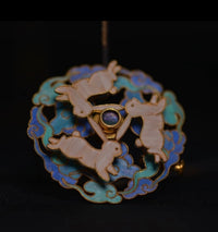 The Wheel of Fortune-Rabbit Brooch-Han Tiexuan - Handmade Jewelry