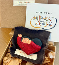 Huge the Girl-Clay Fridge Magnet-Puff World