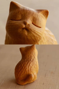 MEANT TO BE COUPLE-MOCAT Collection-MR.YUANYE-Handcraft Wood Cat