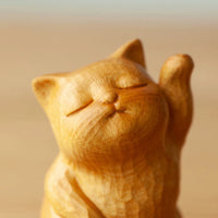 SAY HI-MOCAT Collection-MR.YUANYE-Handcraft Wood Cat